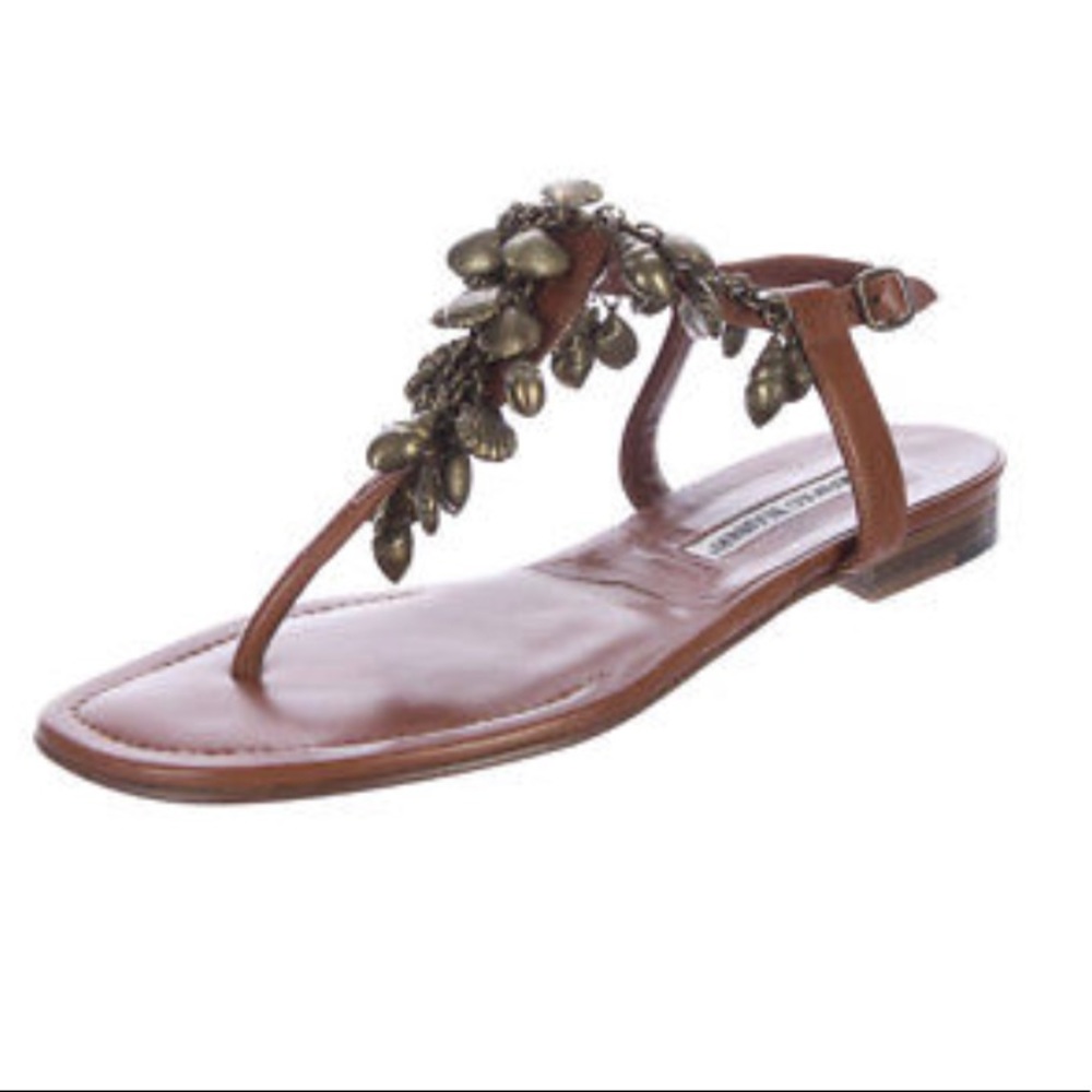 Manolo Blahnik seashell sandal sz34 1/2